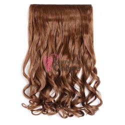 Extensie de par cu 5 Clips On delux dubla ondulata de 50 cm, Castaniu Deschis Cod 888 30